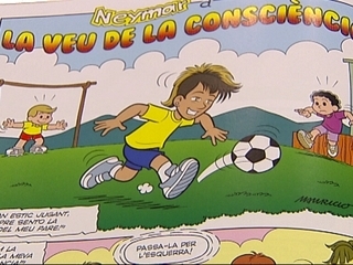 Neymar, sempre amb la pilota als peus i un somriure als llavis.